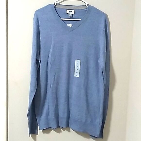 Old Navy Mens Blue V Neck Sweater. NWT - Picture 1 of 8